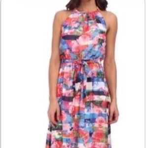 Halter Maxi flower print dress size 6
